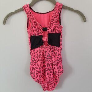 Girl's GK leopard print one-piece swimsuit S